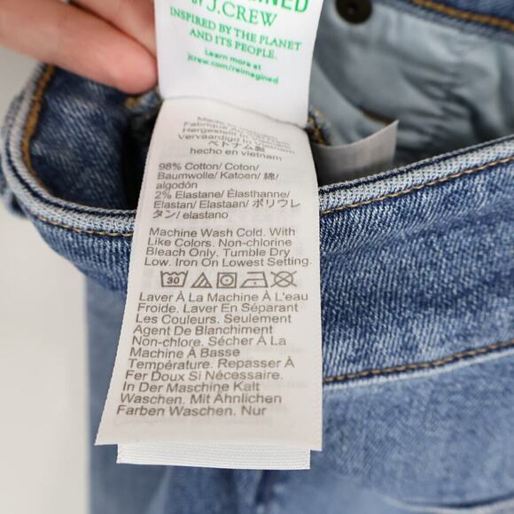 J. Crew Factory Curvy Mid Rise Flare Crop Jeans Signature Stretch Size 34 NWOT - Picture 7 of 8